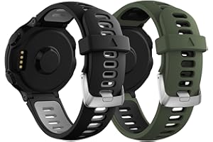 HATOLOVE Correa para Garmin Forerunner 735XT Pulsera, Correas de Silicona con Liberación Rápida Sports Pulsera de Repuesto Compatible con Garmin Forerunner 735XT 235 235Lite 230 220 620 630