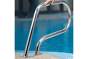 CHEIRS Main Courante de Piscine - Rampe d'escalier de Piscine en Acier Inoxydable, Main Courante extérieure 1PCS Main Courante à Montage Facile