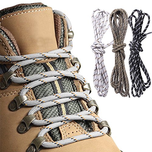 3pairs Lacets Lacets ronds Walking Boot Chaussures de randonnée forte Laces 150cm