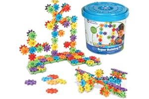 Learning Resources Gears! Gears! Gears! Bauset für Fortgeschrittene, Ab 4 Jahren, 150+ Teile, Fördert Feinmotorik und Problemlösung, Mit Aufbewahrungsdose, Kombinierbar mit Gears-Sets