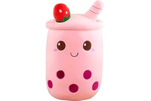 HENGBIRD Bubble Tea Plush Pillow Plushie Plush Pillow, Plushies Bubble Tea Plushi Doll Creative Milk Tea Cup Shaped Hugging Cushion Home Soft Hug Pillow Toy for Kids Birthday (A)