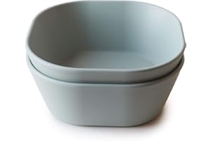 mushie Ciotole Bambini | Set di 2 Ciotole | Stoviglie Riutilizzabili Senza BPA | Ciotole Sicure per Lavastoviglie e Microonde | Prodotto in Danimarca | Sage