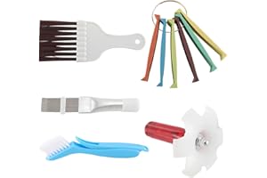 Focenat 5-in-1 Klimaanlage Lamellenkamm Set, Kondensator und Kühler Reinigung Werkzeug mit Bürsten und Fin Glätter, für Verdampfer, Heizkörper und Wärmepumpentrockner