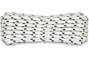 Corderie Italiane 006000495 Treccia mare multiuso giardino e fai da te, stabilizzato ai raggi U.V. resistente a intemperie e agenti atmosferici, 10 mm, 10 mt, colore bianco con spia blu