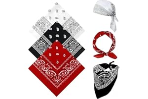Kaelaxroy Bandana set 3 stycken 54 x 54 cm paisley-mönster huvudduk halsduk pannband unisex polyester lätt andas biker cykling skidåkning tillbehör