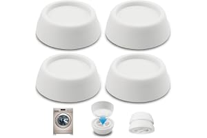 VooGenzek 4 Stycken Vibrationsdämpande Gummifötter för Tvättmaskin Och Torktumlare, Tvättmaskinskydd Vibrationsdämpare, Gummi