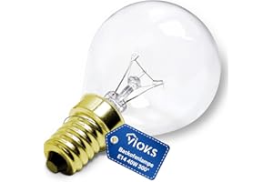VIOKS Glühbirne E14 40W 230V 300°C 45mmØ 77mm für Neff Bosch Siemens Backofen Kühlschrank Mikrowelle - Backofenlampe E14 Glühbirne & Lampe Dunstabzugshaube - Zubehör für Elektro-Großgeräte