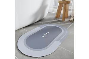 SIXHOME Alfombra de Baño Antideslizante Alfombrilla de baño Lavable a Máquina Súper Absorbente(Azul,50 * 80cm)