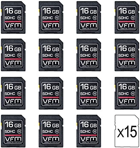 VFM 16gb Class 10 SD Memory Card (Pack of 15) with FREE case. Multi 16 gb SD Card pack (value x 15) for SDHC devices for schools, offices, trade, colleges, education, retail, business, company and home use. Suitable for Raspberry Pi models A and B only. Bulk buy SDcards as a multi-pack deal supplied with our exclusive offer of a free holder. Safe, storage value for your digital camera such as Sony Cybershot, Nikon Coolpix, Canon Powershot, Lumix, Fujifilm Finepix and Kodak Easyshare.