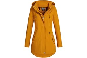 Eight2Nine Damen Softshelljacke LETN-041 Kurzmantel mit Kapuze