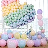Pastel Balloons,Party Pastel Balloons 100 Pcs 10" Macaron Candy Colored Latex Balloons,Birthday Balloons,Birthday Balloons fo