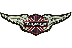 HOTRODSPIRIT gran parche triumph con alas 30x10cm bandera Reino Unido motocicleta inglesa
