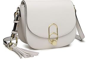 Miss Lulu Borsa a tracolla da donna Borsa a tracolla con chiusura a chiave (Bianco)