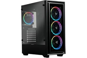 Enermax Starryfort SF30 ARGB Mid Tower obudowa do komputera gamingowego z hartowanego szkła, w zestawie 4X T.B. RGB A.D ARGB-12 cm wentylator PWM, 2 x USB3.0 1 x USB2.0, ECA-SF30-M0BB-ARGB