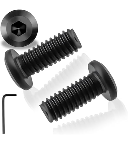 Drenky Platkopschroeven met binnenzeskant, M6 schroeven zwart lenskopschroeven roestvrij staal A2 V2A machineschroeven volledige schroefdraad meubelschroeven, M6x12mm, 20 stuks