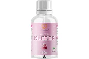 ‎GOODBAKE GoodBake essbarer Superkleber (OHNE Gelatine) zum Dekorieren von Torten, Fondant, Motivtorten, Blumen, Kleber für Lebensmittel (60g), Zuckerkleber