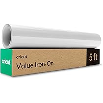 Cricut Value Glitter Termoadesivo Bianco - Rotolo 25,4 Cm X 2,4 M, Per Personalizzazioni Fai Da Te