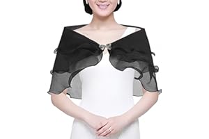 CutitiUU 1 PCS Wedding Shawl Wedding Dresses Tulle Covered Arms One Shoulder,Lace Wedding Shawl Wrap for Women Evening Cape,Capelets for women,Elegant Lace Wedding Tulle Shawl