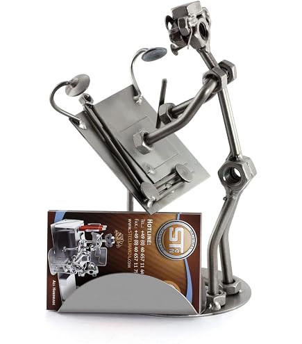 Steelman24 I Omini di Viti Coppia di Sposi con Cuore XXL I Idee Regalo Originale I Soprammobili