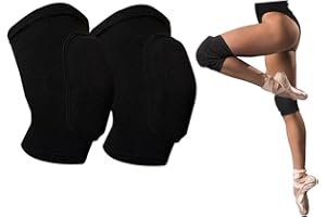 UZYXC 1 Paire de Genouillères pour Danse et Volley: Taille Femme S en Couleur Chair, Élastiques avec Renfort en Mousse pour Handball et Sports