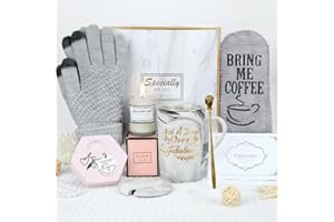 COYBTO Regalos para Mujer, 12oz Taza De Café Cerámica, Regalos Originales para Mujer, Taza De Regalo Mujer con Calcetines y Guantes, Ideas Divertidas Regalo Gris para Esposa, Mamá, Hermana, Tía, Amigas
