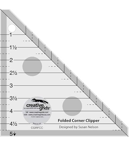 Creative Grids 4-in-1 Hexie Quilt Ruler - Non-Slip Acrylic Template For Sewing & Crafting