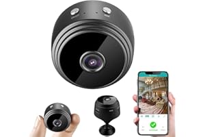 GUIRUO Mini Spy Cameras, Hidden 1080P HD Wireless Portable Small Video Camera with Night Vision Motion Detection, Home Security Nanny Surveillance Cam Perfect Video Bady Camera for Indoor and Outdoor