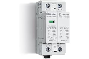 Finder Scaricatore di Sovratensione Tipo 1+2 7P.12. A basso valore di up, per sistemi TT e TN-S monofase con Neutro. Protezione varistore L-N + Spinterometro a gas N-PE SPD