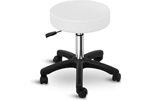 ‎PHYSA WELLNESS & LIFESTYLE Physa Rollhocker Arbeitshocker mit Rollen Drehhocker Aversa White (weiß, höhenverstellbar, max. 150 kg)