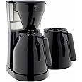 Melitta Filter Coffee Maker with Extra Insulated Jug, Easy Therm II Model, 1023-06, Black, 6762893