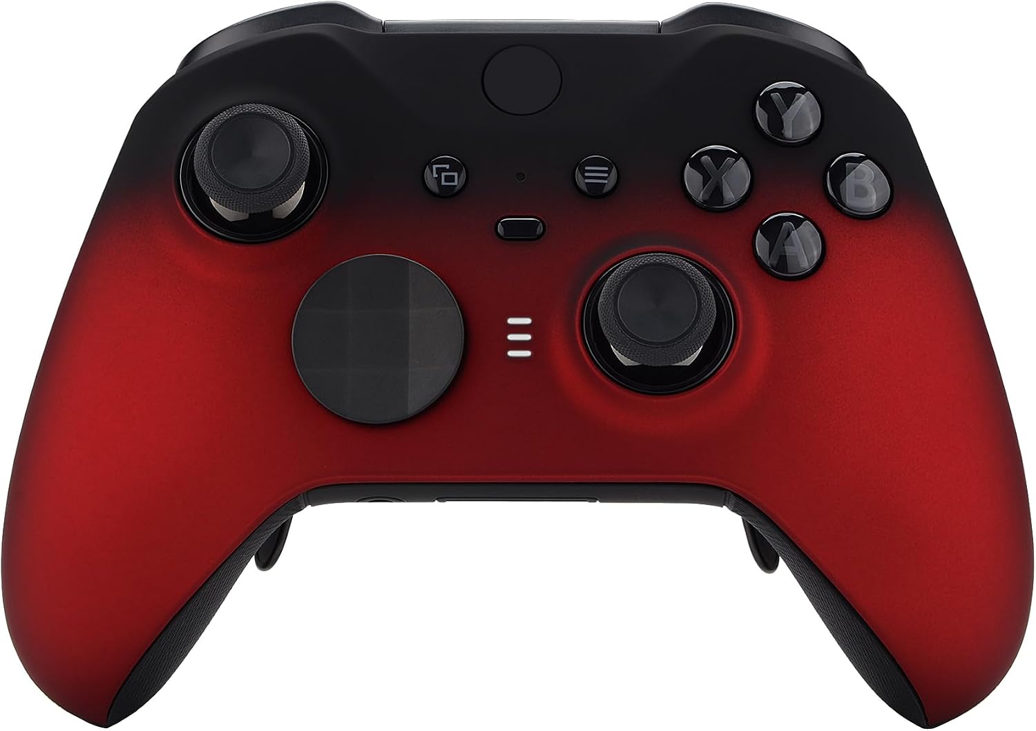 eXtremeRate Shadow Scarlet Red Soft Touch Grip Faceplate Cover, Front Housing Shell Case Replacement Kit for Xbox One Elite Series 2 Controller Model 1797 - Controller NOT Included