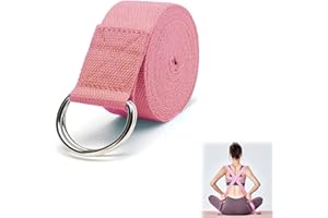 CUHZA Sangle Yoga Extensible pour Yoga, Sangle de Yoga 180 cm, Ceinture Yoga, Sangle Tapis Yoga avec Fermeture en Métal pour Les Yogis Débutants et Confirmés