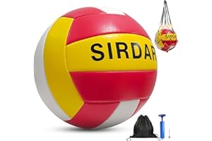 TFCIOD Pallone da Pallavolo, Tia Ufficiale 5 Pallone Beach Volley, Sport Soft Touch Pallone Volley per Bambini Adulti, per Giochi Interni ed Esterni, Pallavolo Con Pompa