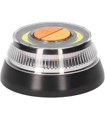 V16 LED Emergency Warning Light With Magnet Base – Yellow & White Flashing Modes, Rechargeable Battery, For Trucks, Cars, Trailers