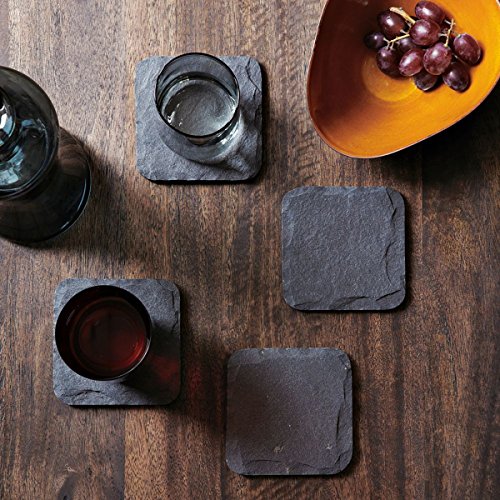 ARIANA HOMEWARE® Set of 8 Natural Slate Square Coasters