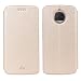 Produktbild Moto G5S Plus Hülle,Eactcoo Dünn Premium PU Leder klappbares Folio Flip Case Book TPU Cover Bumper Tasche mit Standfunktion Magnetverschluss Kartenfach Wallet Handyhülle Für Moto G5S Plus (Gold)