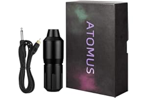 ATOMUS Rotary Tattoo M¨¢quina Con RCA Cord 9000r/m Profesional Shader Liner Espacio De Aluminio Tattoo Motor Pen cartucho Pen para Tattoo artistas
