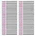 MagiDeal Approx.50Pcs Disposable Eyelash Brush Mascara Wands Applicator Black and Rose