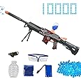 VikriDA Big Size Automatic & Manual (Dual Mode) DIY Assemble M416 with Stand Small Balls Blaster Gun with 10000 Small Balls, Battery Toy Gunwith Automatic Fast Fire Rate for Adults