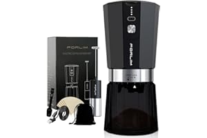 ‎FORLIM FORLIM Kabellose Tragbares Kaffeemühle Elektrisch Kegelmahlwerk, Kleine Auto Coffee Grinder für Kaffeebohnen, 2 X 800mAh Akku USB Wiederaufladbar, mit Multi Grind-Einstellungen, 50 g mit Reisetasche
