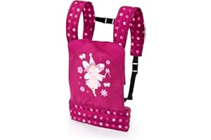 Bayer Design 62267AA Porte bébé pour Poupon EasyCarry, Accessoires Poupées, Sac à Dos, réglable, pour Avant et arrière