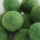 Oriental Direct based in Yorkshire 100% Wool Felt Balls - 2cm - 20 Felt Balls - Light Asparagus Green