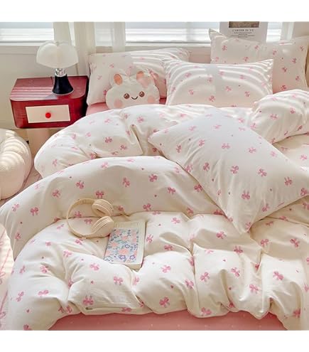 Housse De Couette à Volants Style Shabby Chic - Motif Vichy Noir Et Blanc - Tailles 140x200 à 260x240 Cm - Microfibre Douce