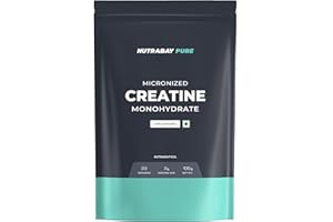 Nutrabay Pure Micronised Creatine Monohydrate Powder, (100g, Unflavoured), Pre/Post Workout Supplement for Muscle Repair & Re