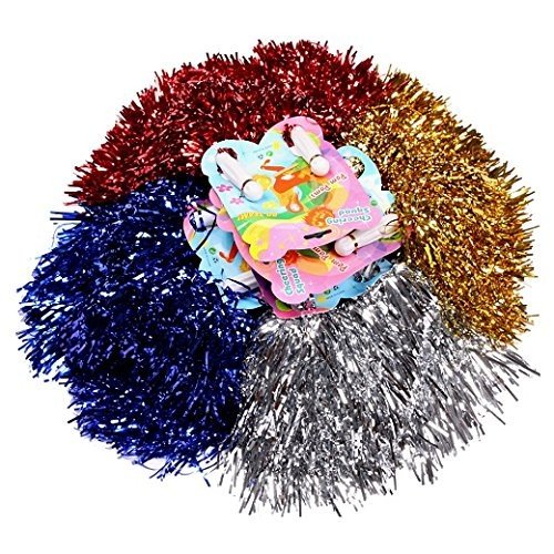 S/O® 12er Pack (6×2) Pom Poms Pom Pom Tanzwedel Cheerleader Puschel Tanzpuschel - 2