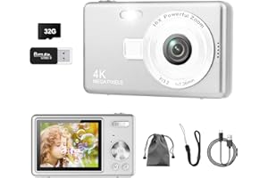 LINNIW Digital Camera 1080P Autofocus Compact Digital Camera with 32G SD Card 48MP, 16X Digital Zoom Mini Camera with 2.4" LCD Screen for Kids,Adult,Beginners