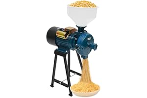 MINRS Mulino elettrico da 2200 W per grano per cereali, grano elettrico, macinino per cereali, mais, paglia
