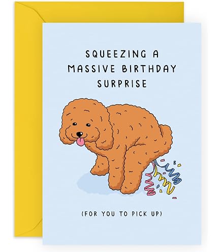 Lustige Hundebirthday-Karte 'I Eat My Poop…' – Blanko Innen, Mit Umschlag, Witziges Geschenk Für Hundefreunde