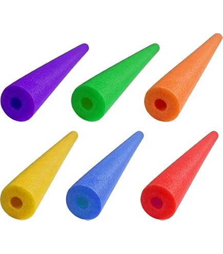 Visiodirect Lot 12 Frites Jeux De Piscine – Aquagym, Natation, Accessoires Flottants Multicolores