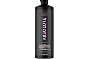 MINETAN BODY.SKIN Solución de bronceado en aerosol Absolute Pro Spray Mist - Salon Professional Darkest Ultra Dark 1 Hr Express Tan, 1 litro de bronceado falso, para el bronceado más oscuro posible,